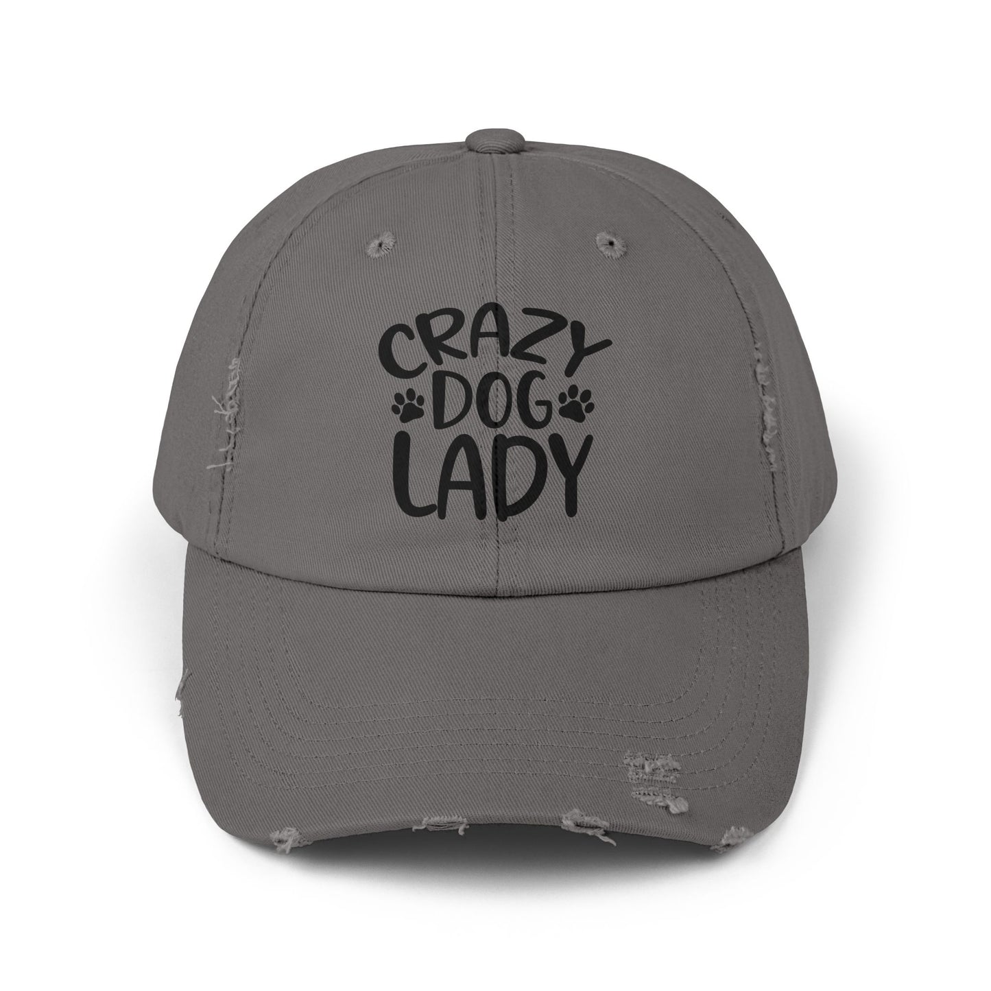 Crazy Dog Lady Unisex Distressed Cap