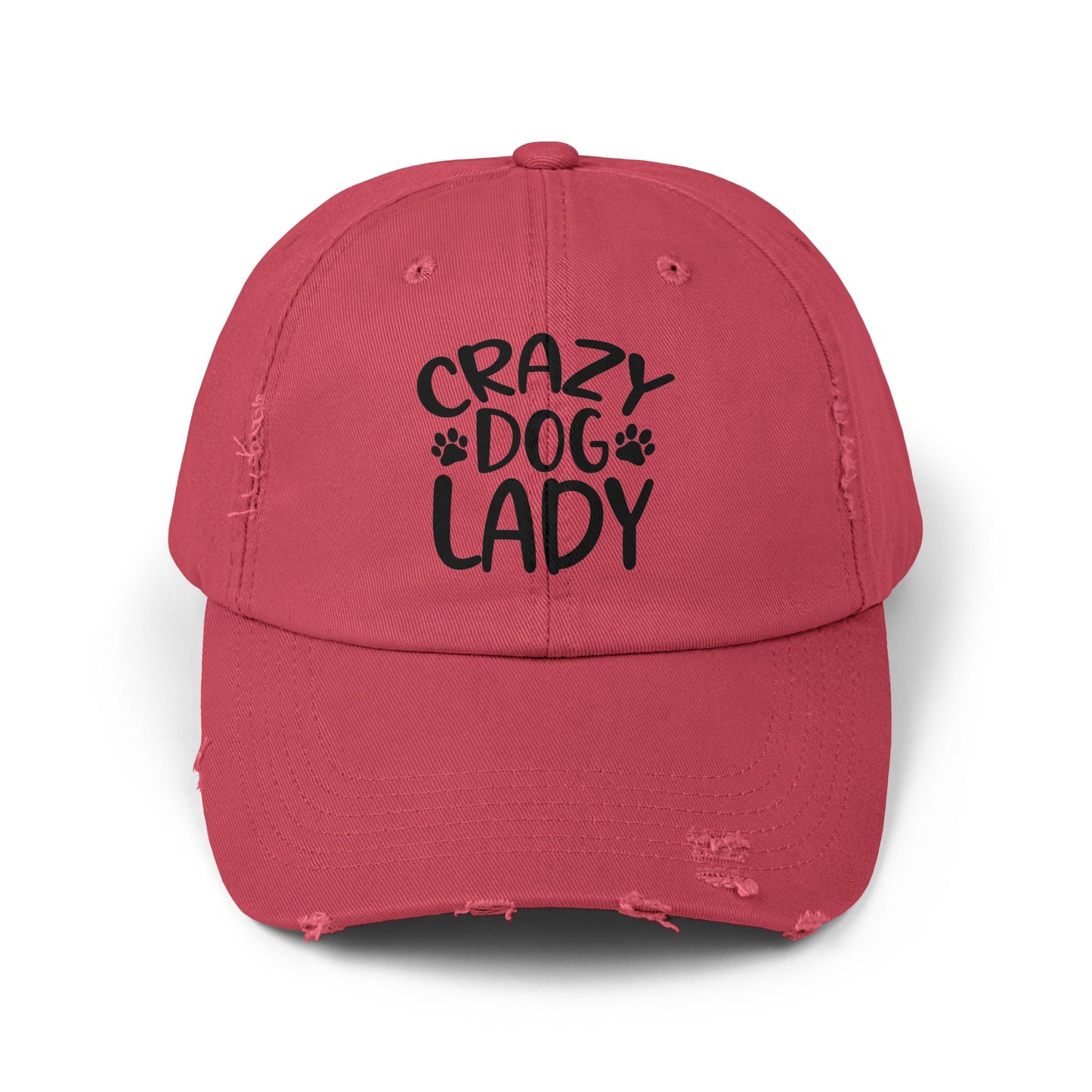 Crazy Dog Lady Unisex Distressed Cap