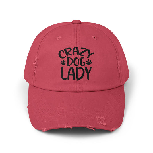 Crazy Dog Lady Unisex Distressed Cap
