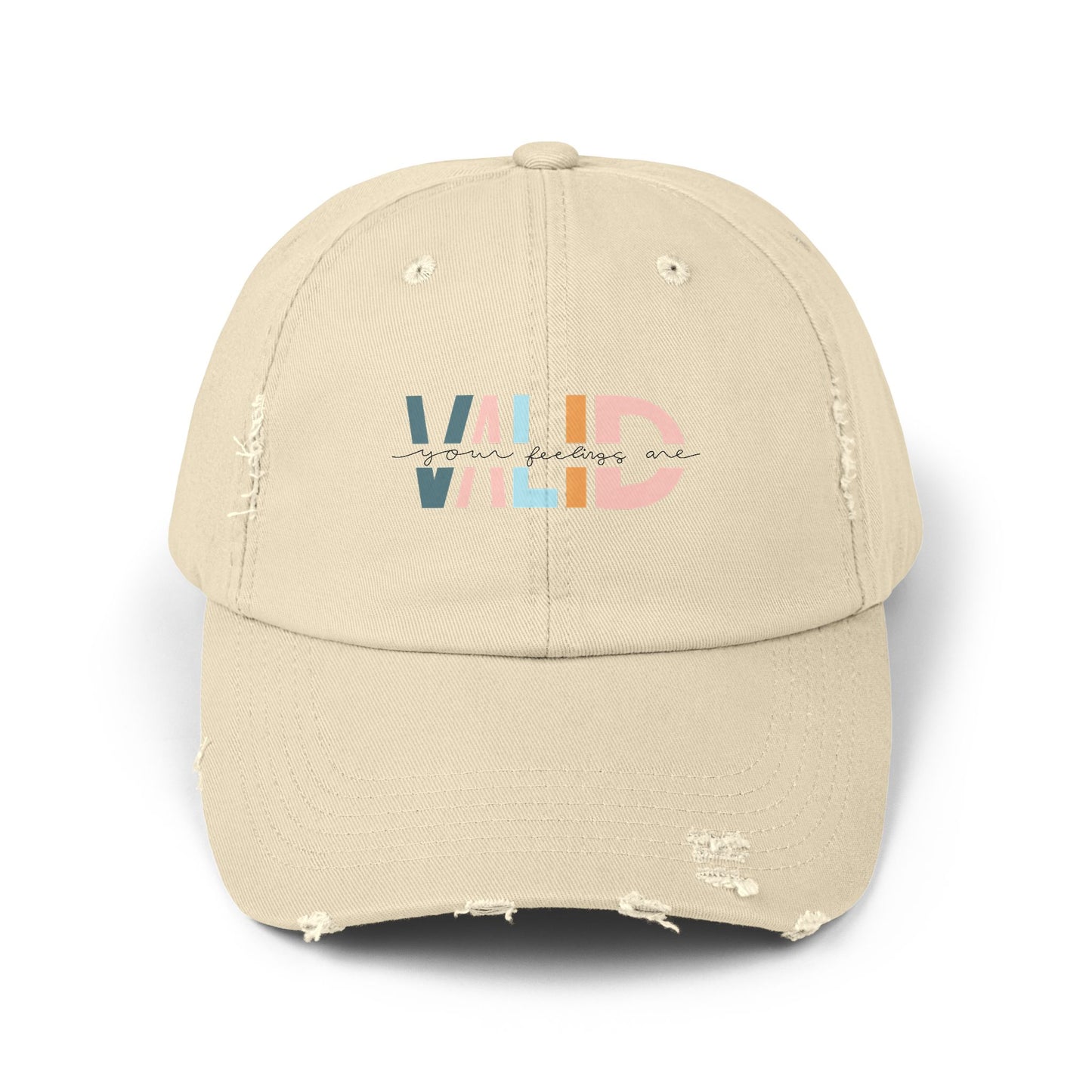 Your Feelings Are Valid Unisex Distressed Cap