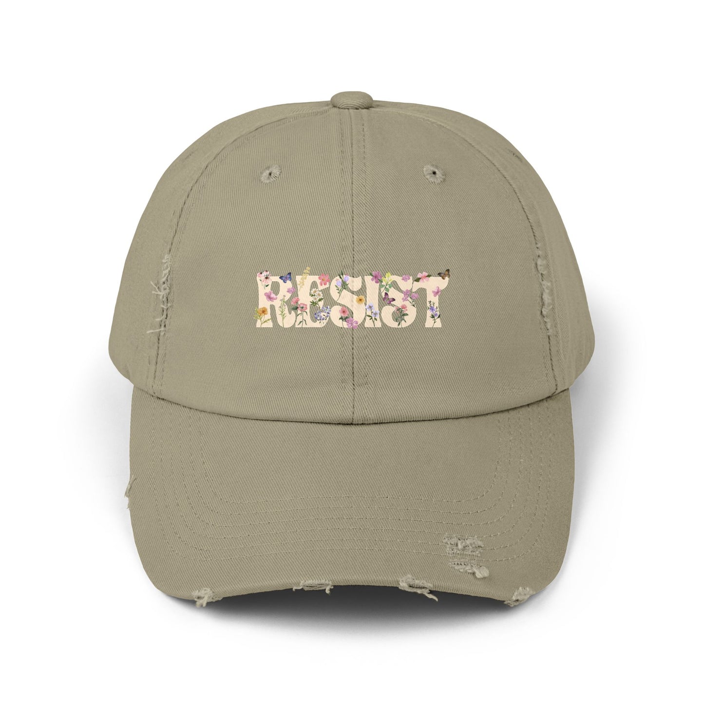 Resist Unisex Distressed Cap