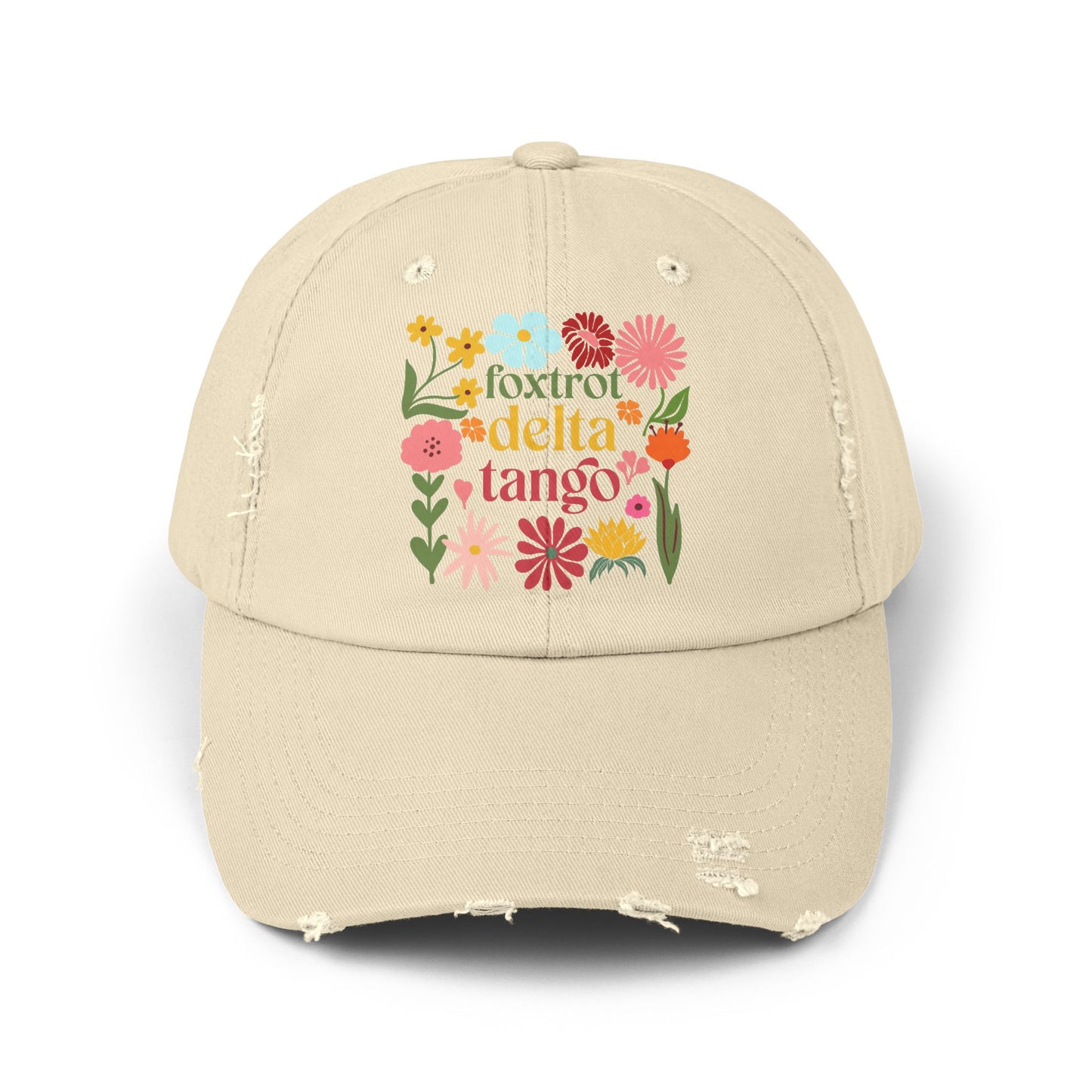 Foxtrot Delta Tango Unisex Distressed Cap
