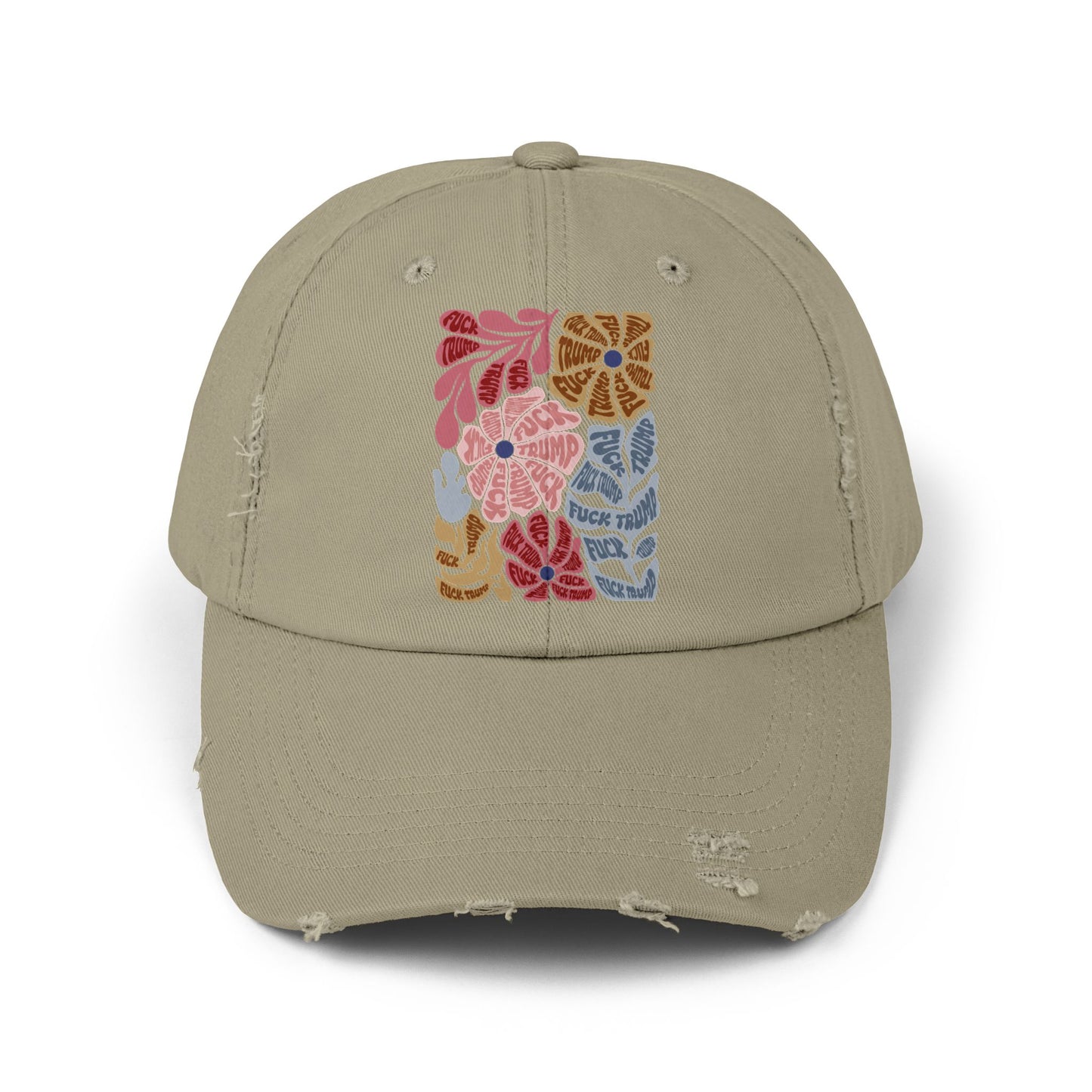 FDT - Floral Unisex Distressed Cap