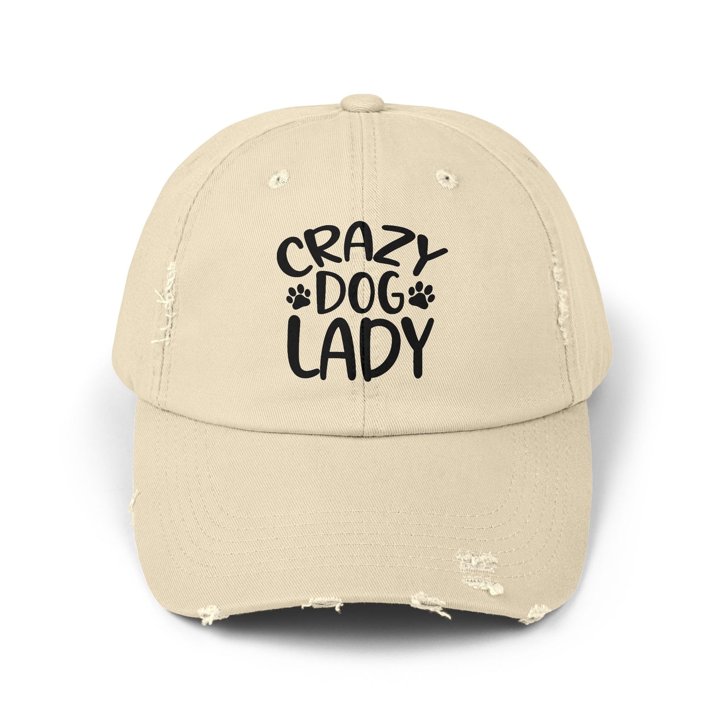 Crazy Dog Lady Unisex Distressed Cap