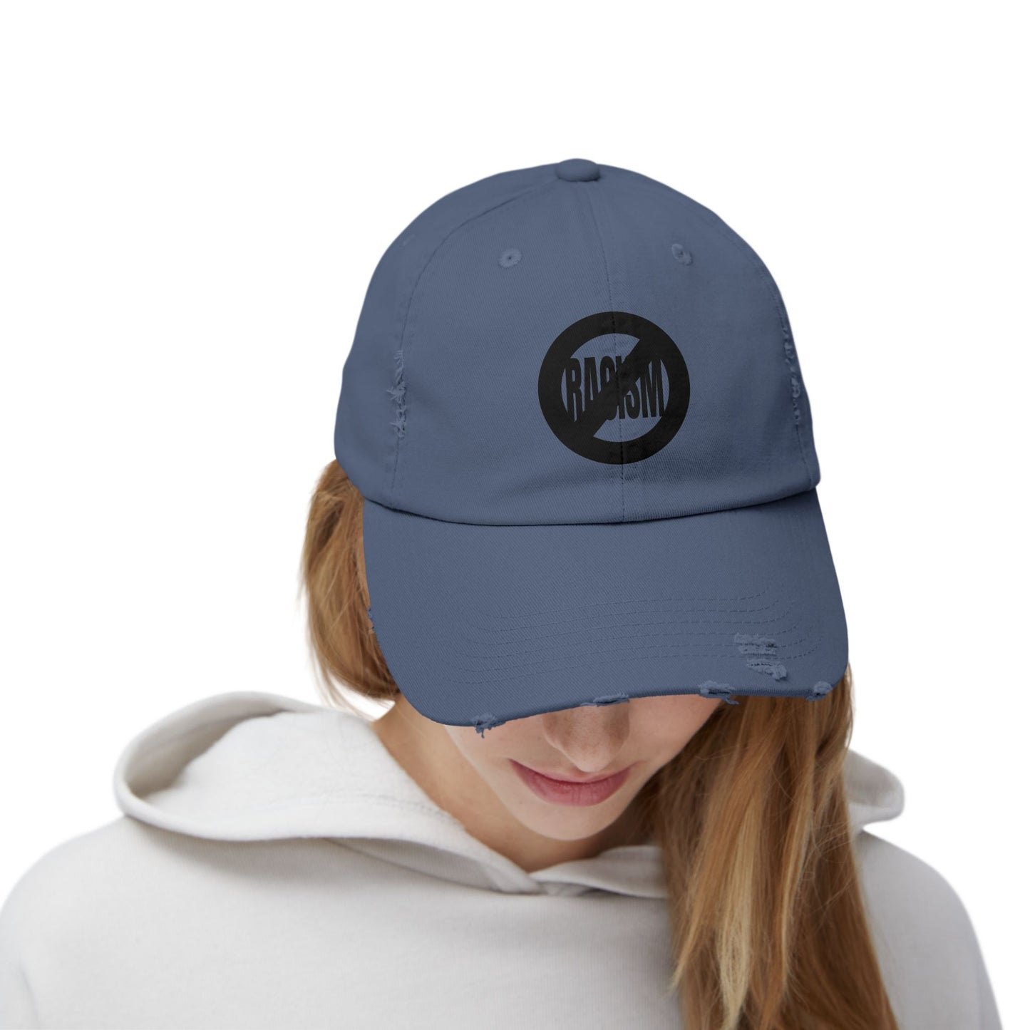 No Racism Unisex Distressed Cap