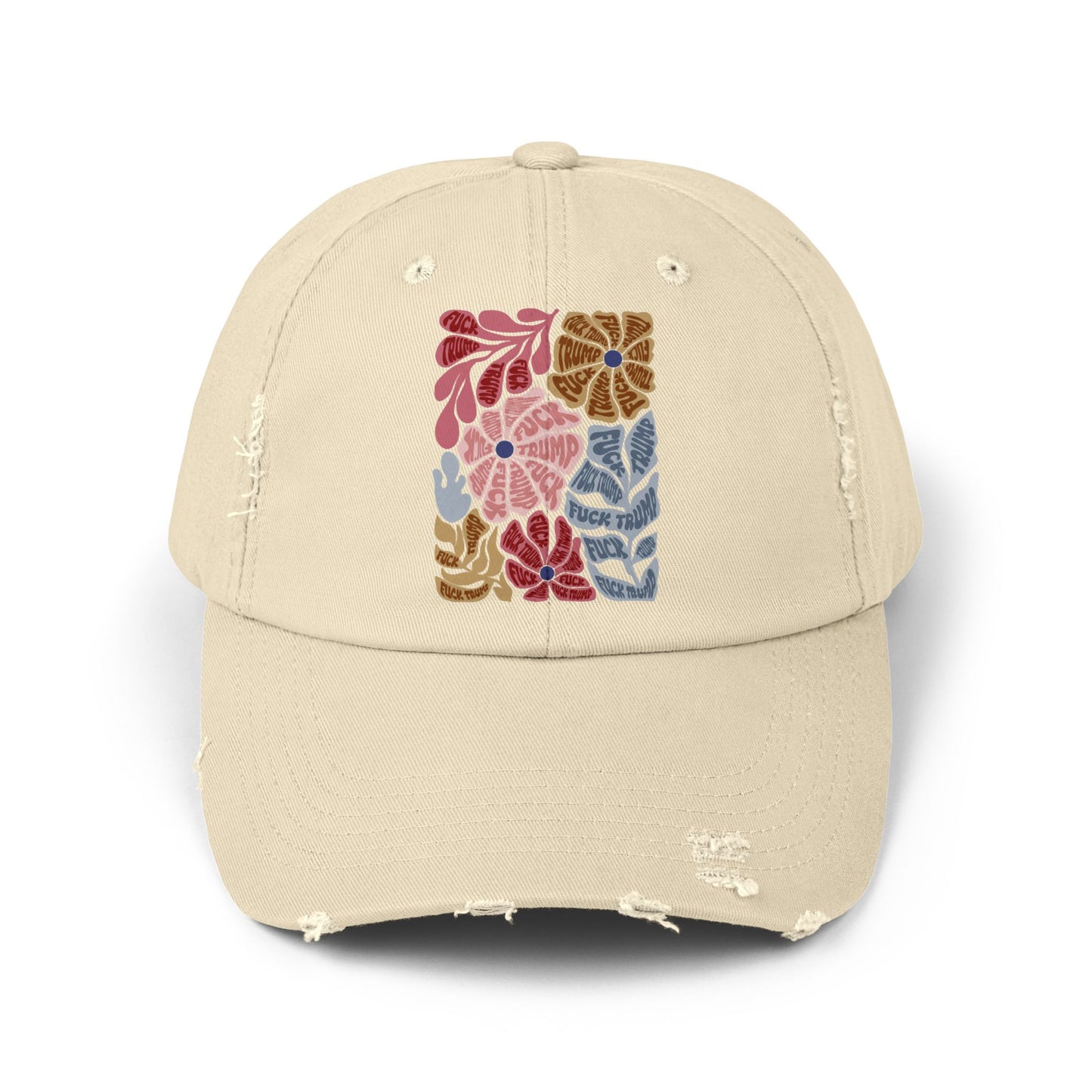 FDT - Floral Unisex Distressed Cap