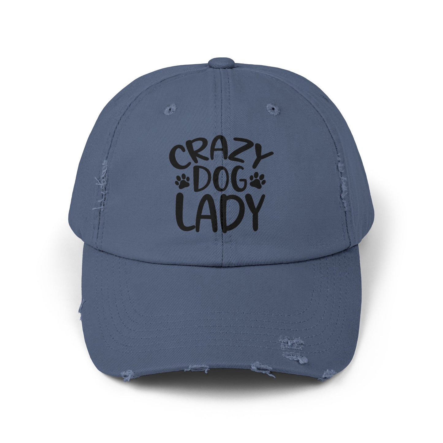 Crazy Dog Lady Unisex Distressed Cap