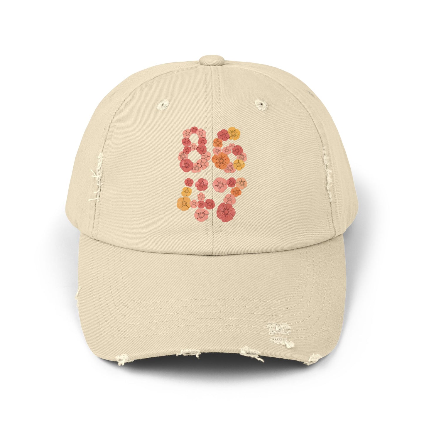 8647 Unisex Distressed Cap