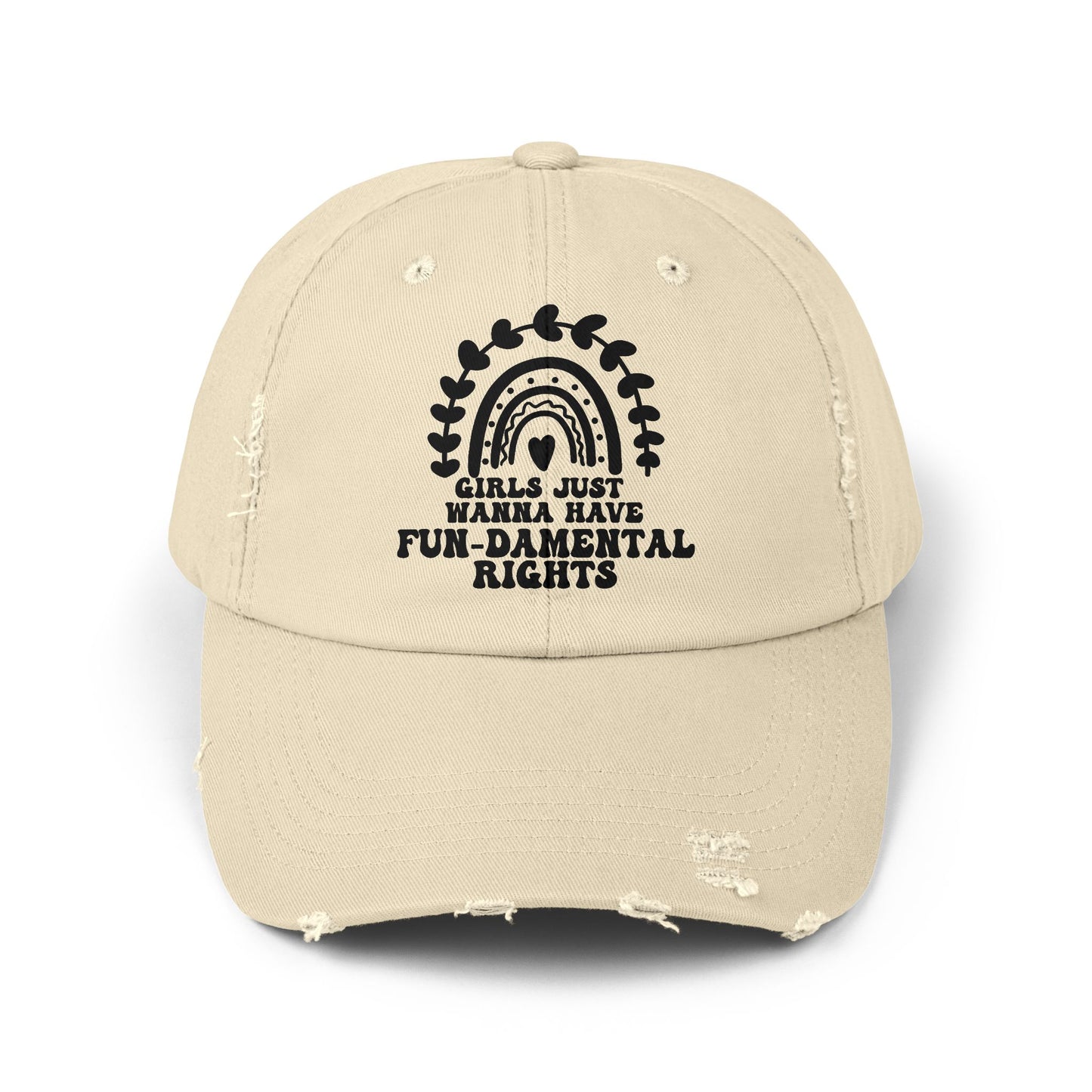 Girls Just Want To Have Fun-damental Rights Unisex Distressed Cap