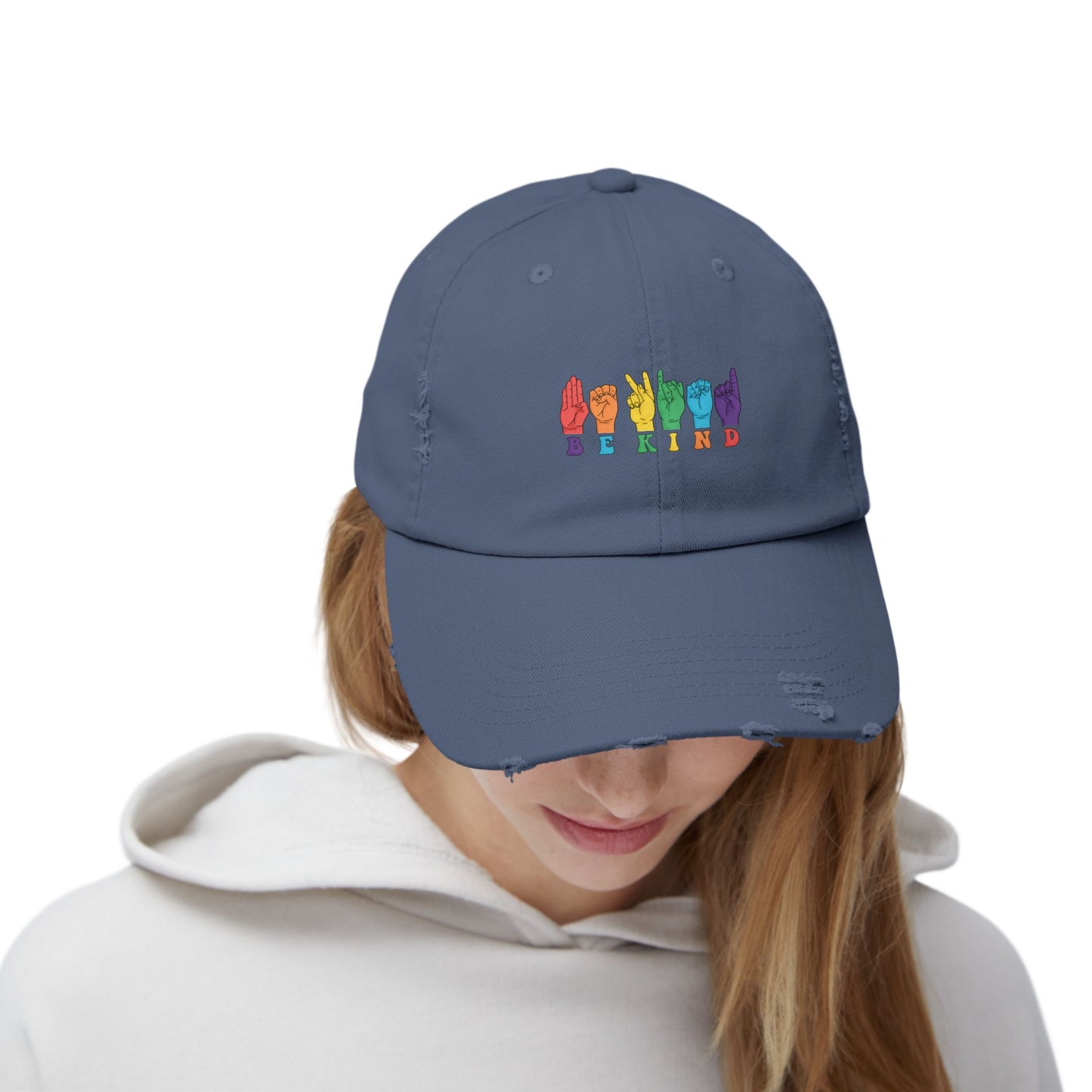 Be Kind Unisex Distressed Cap
