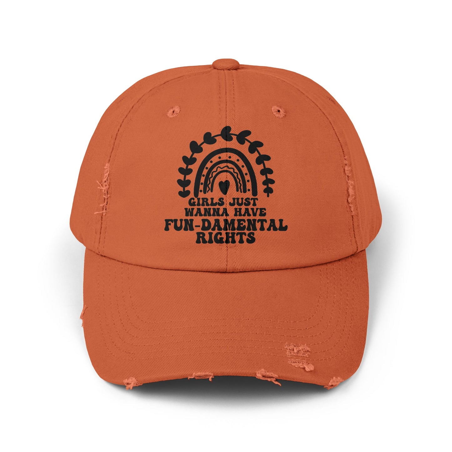 Girls Just Want To Have Fun-damental Rights Unisex Distressed Cap