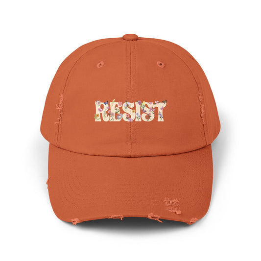 Resist Unisex Distressed Cap