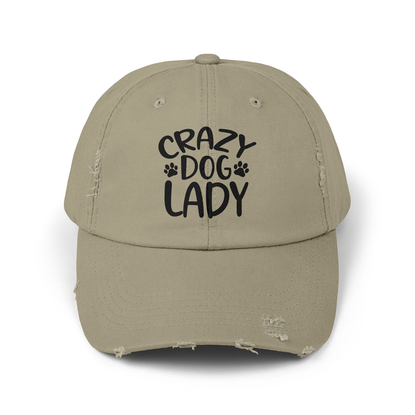 Crazy Dog Lady Unisex Distressed Cap