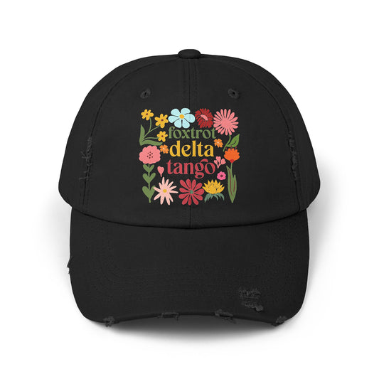 Foxtrot Delta Tango Unisex Distressed Cap