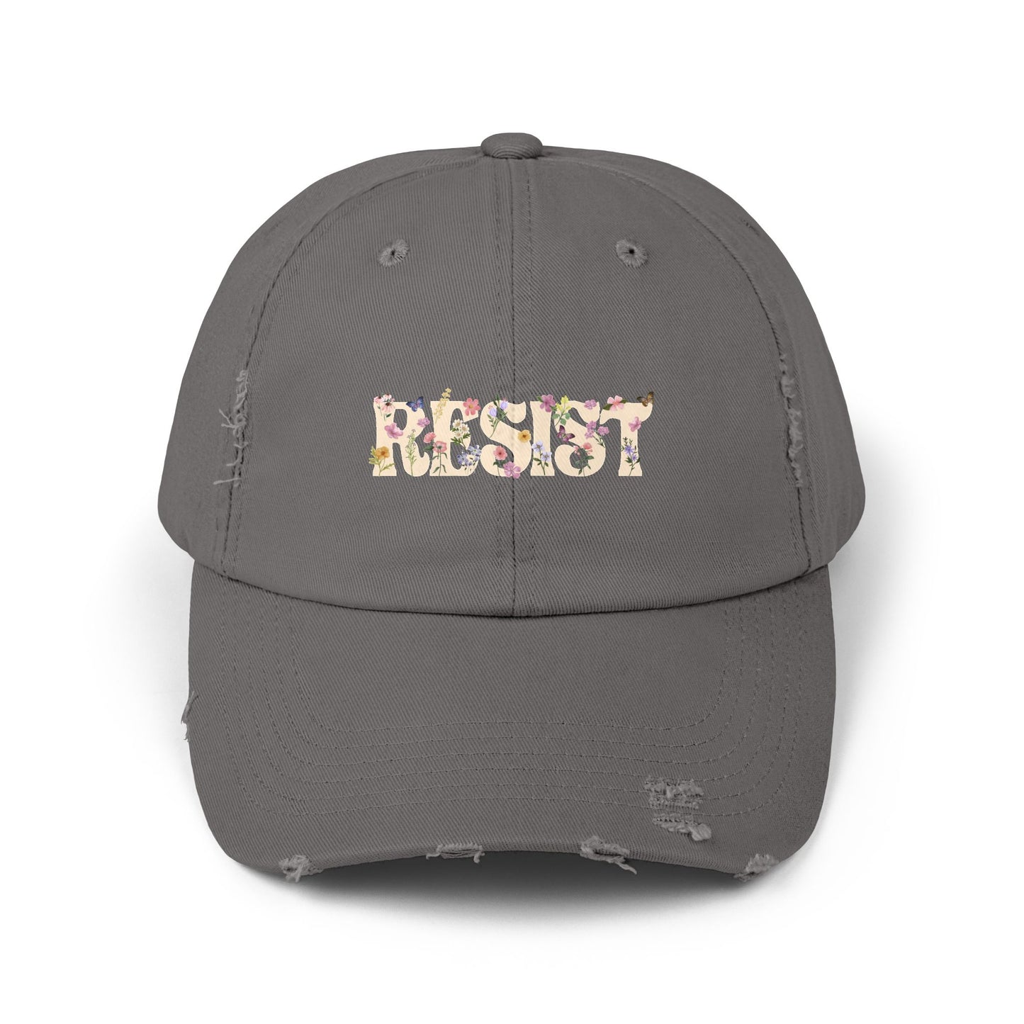 Resist Unisex Distressed Cap