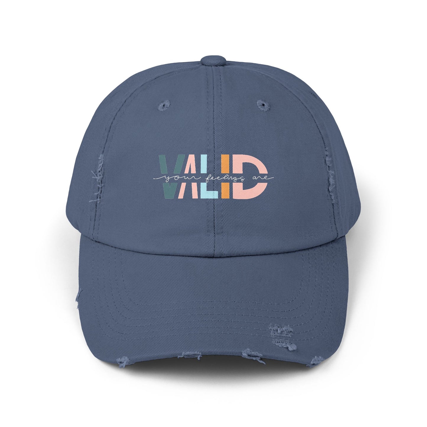 Your Feelings Are Valid Unisex Distressed Cap