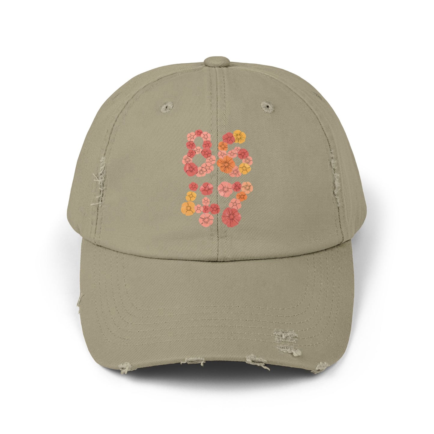 8647 Unisex Distressed Cap