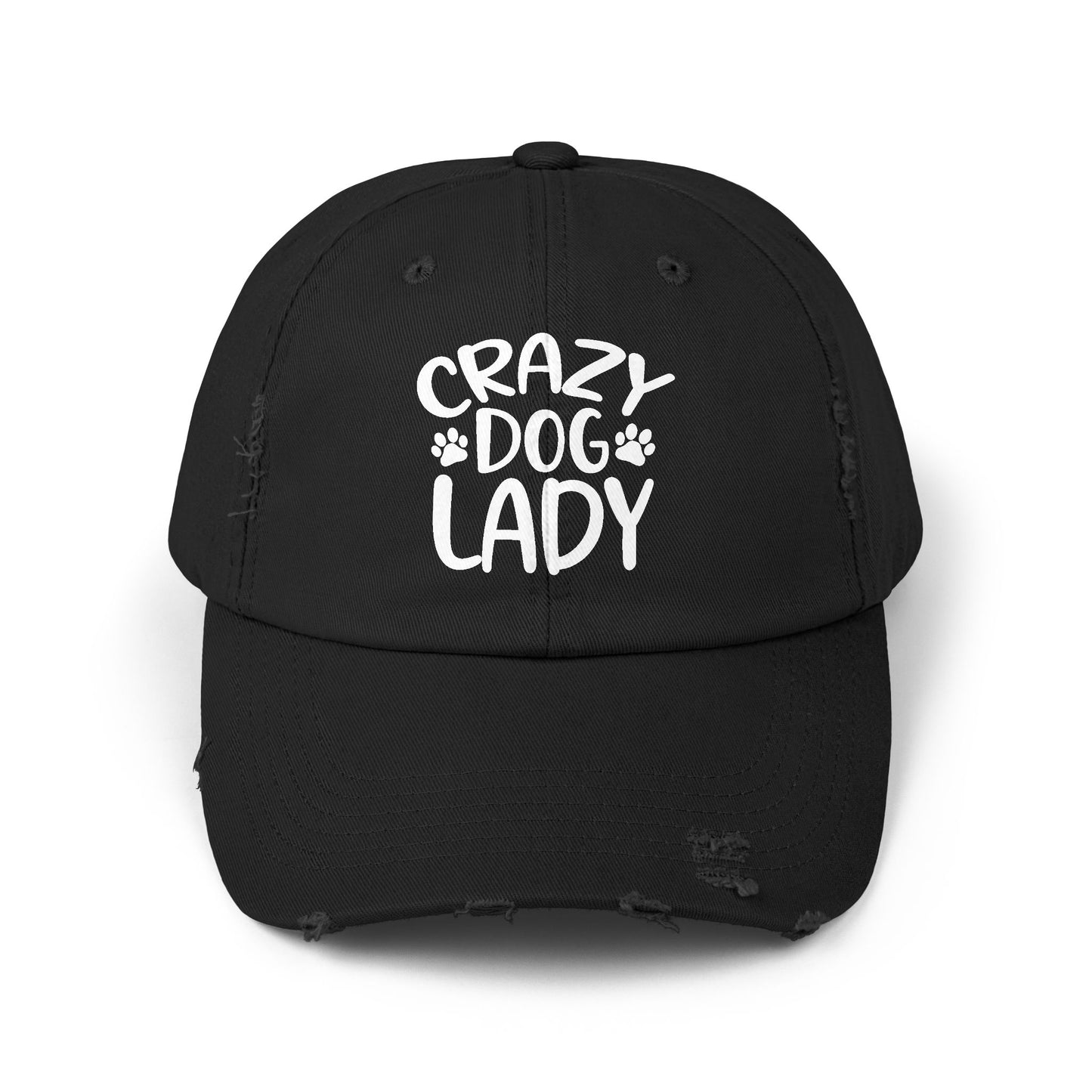 Crazy Dog Lady Unisex Distressed Cap