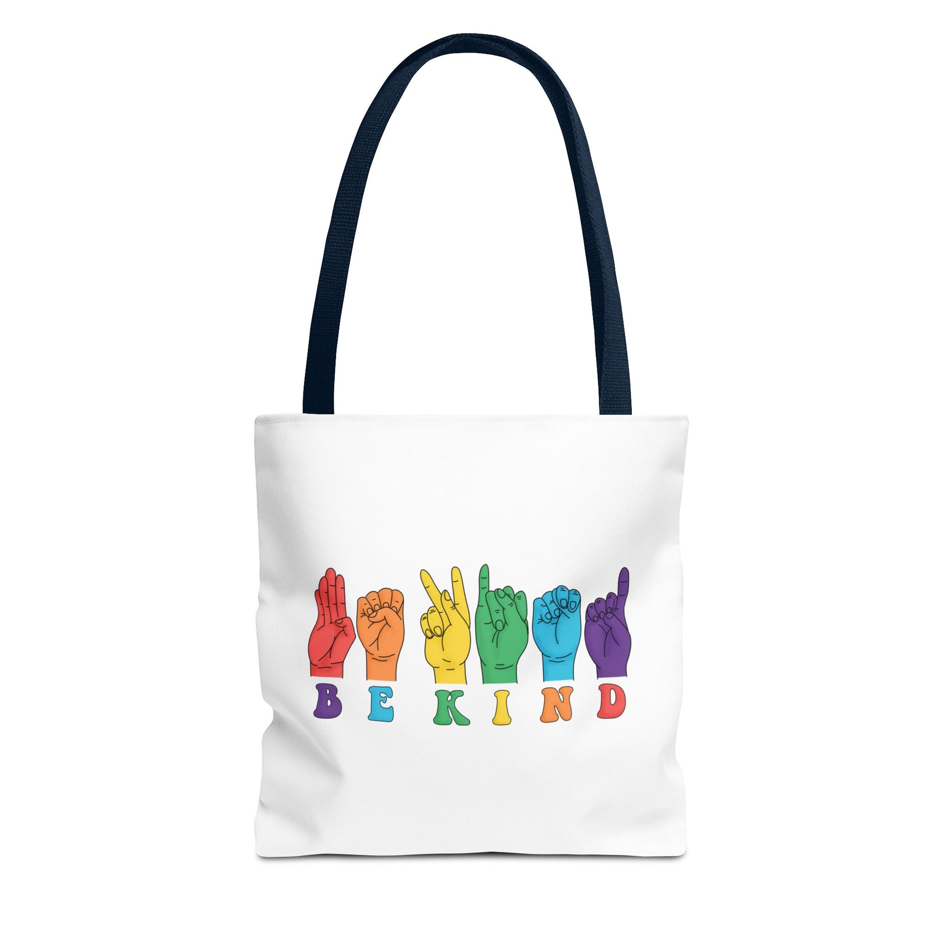 Be Kind Tote Bag Navy Handle