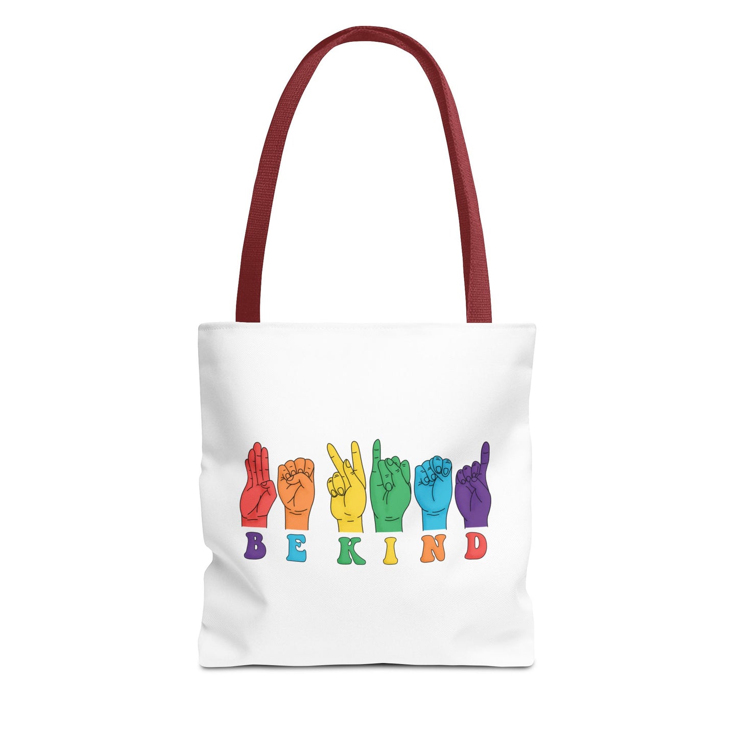Be Kind Tote Bag Red Handle
