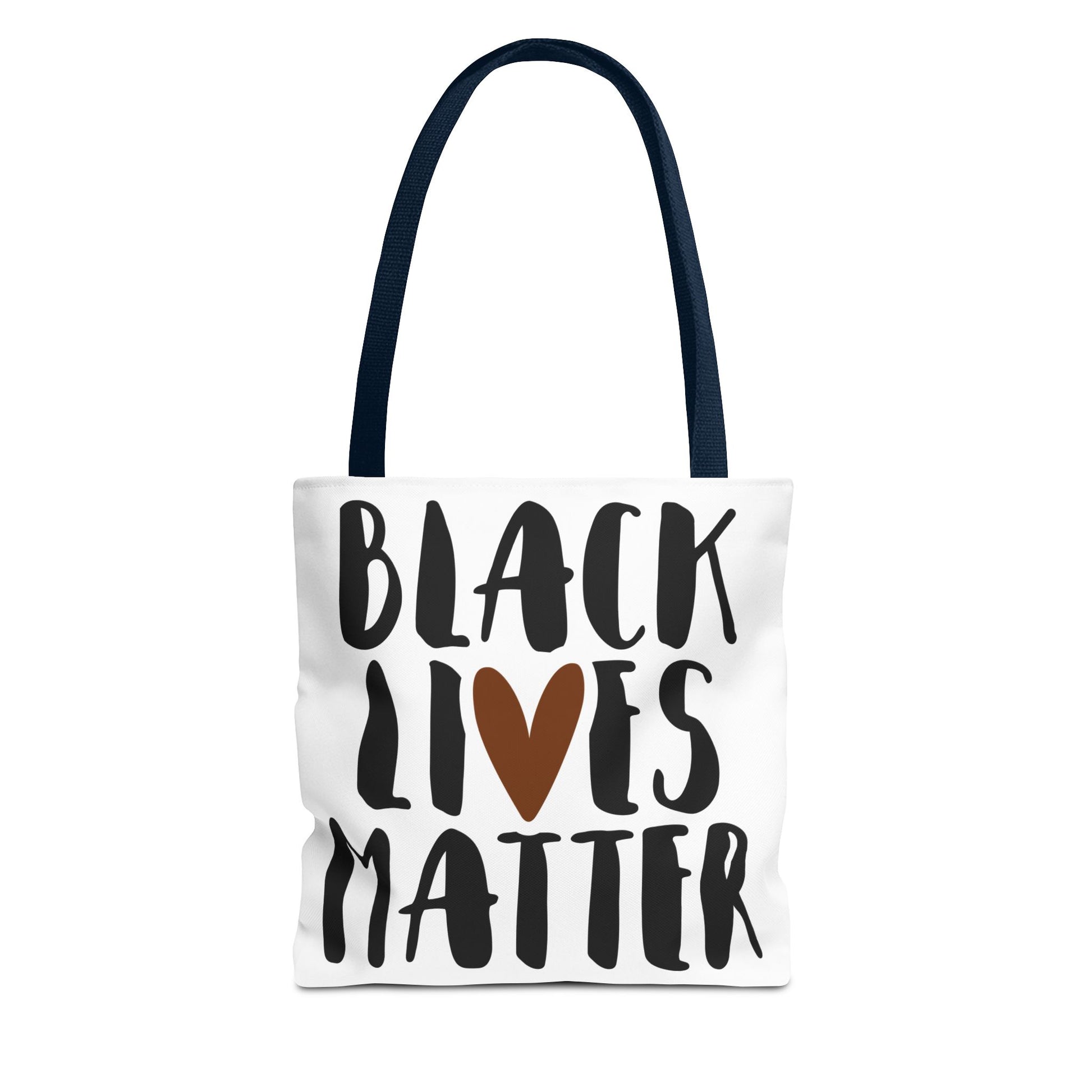 Black Lives Matter Tote Bag Navy Handle