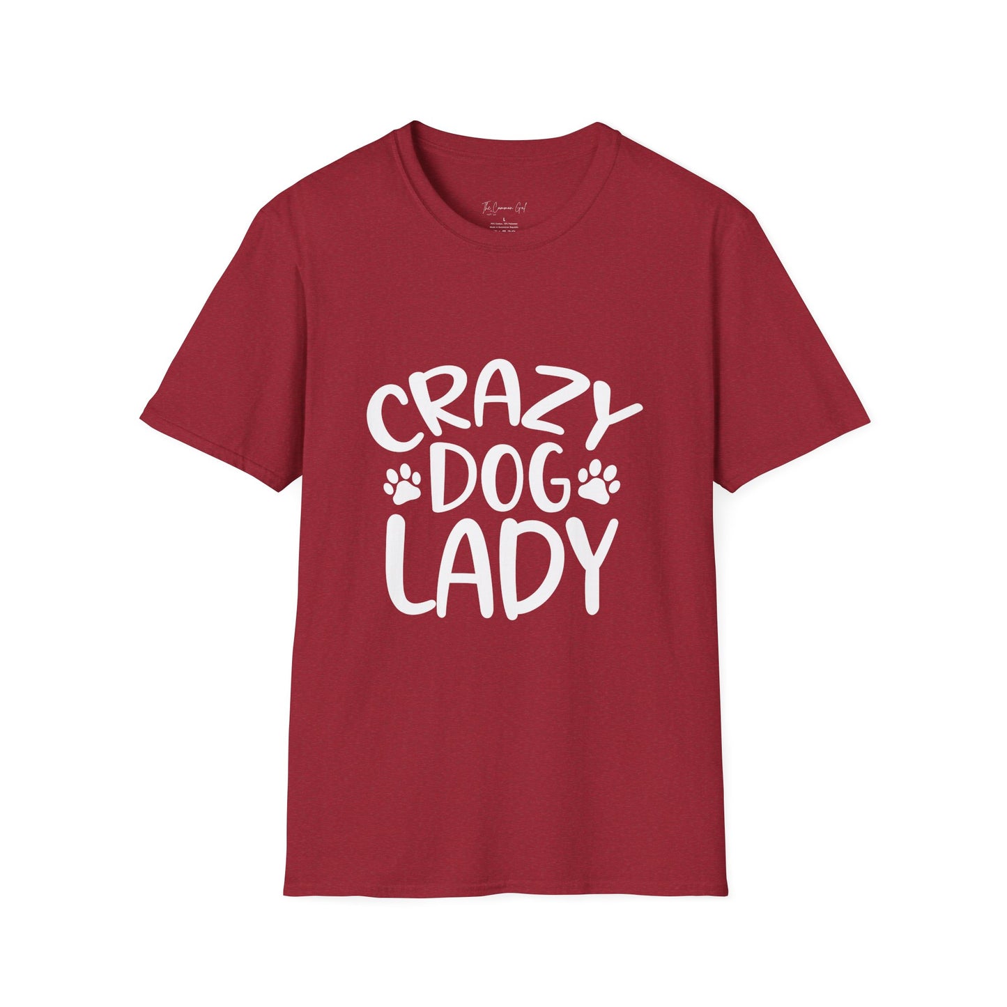 Crazy Dog Lady T-Shirt Antique Cherry Red
