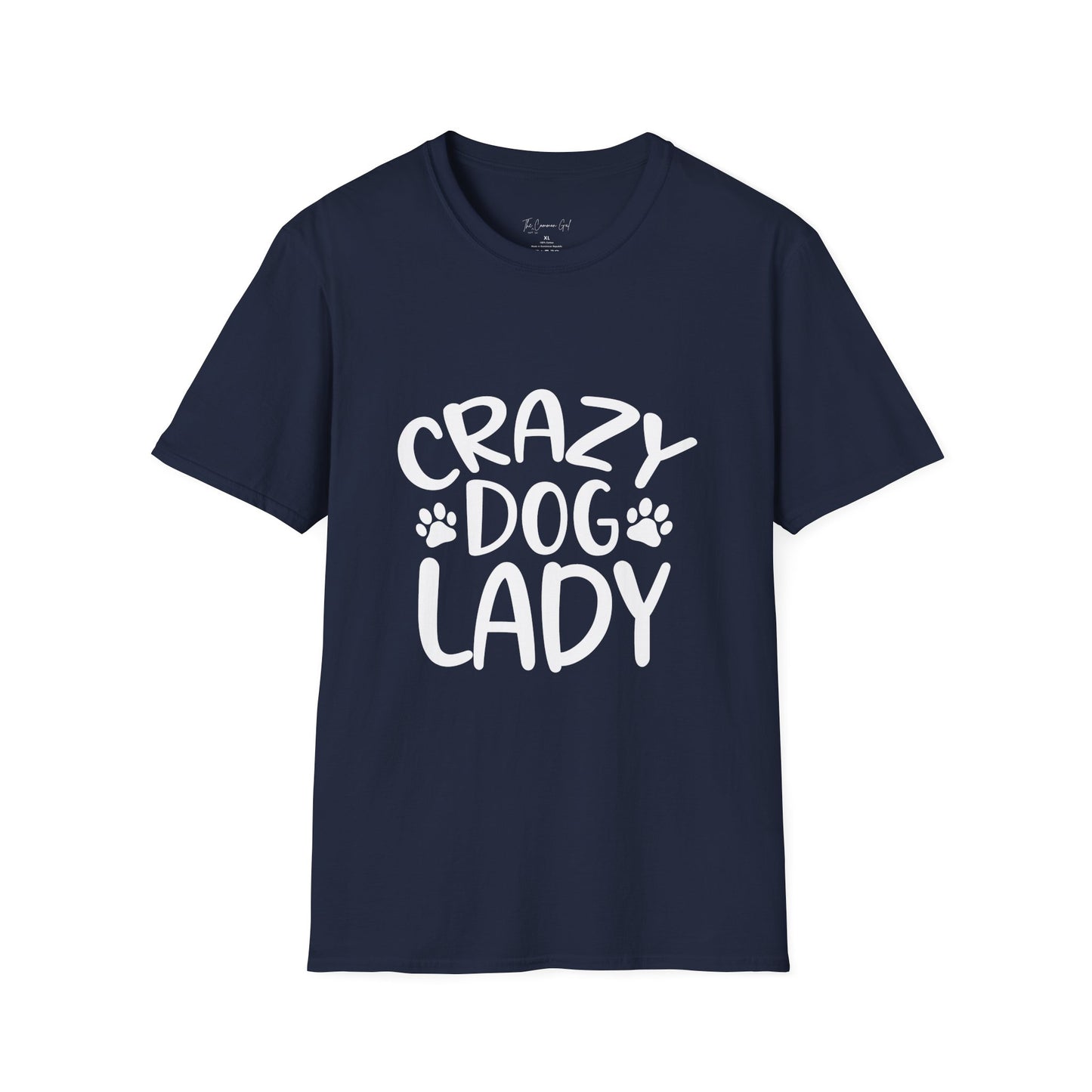 Crazy Dog Lady T-Shirt Navy