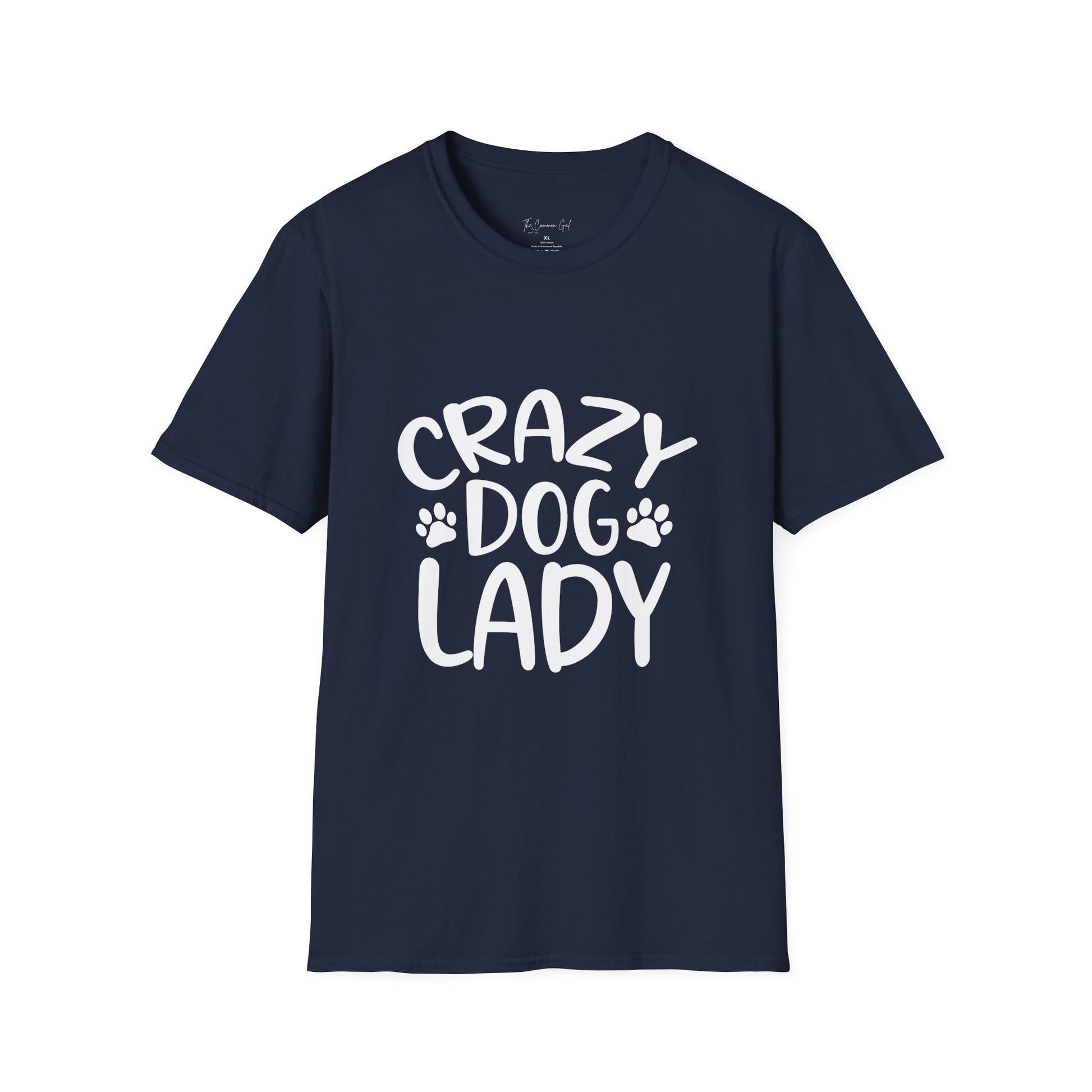 Crazy Dog Lady T-Shirt Navy