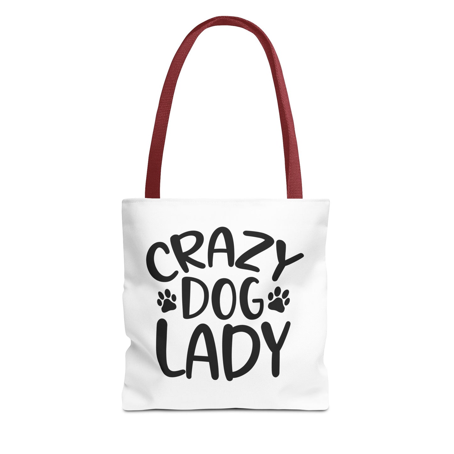 Crazy Dog Lady Tote Bag Red Handle