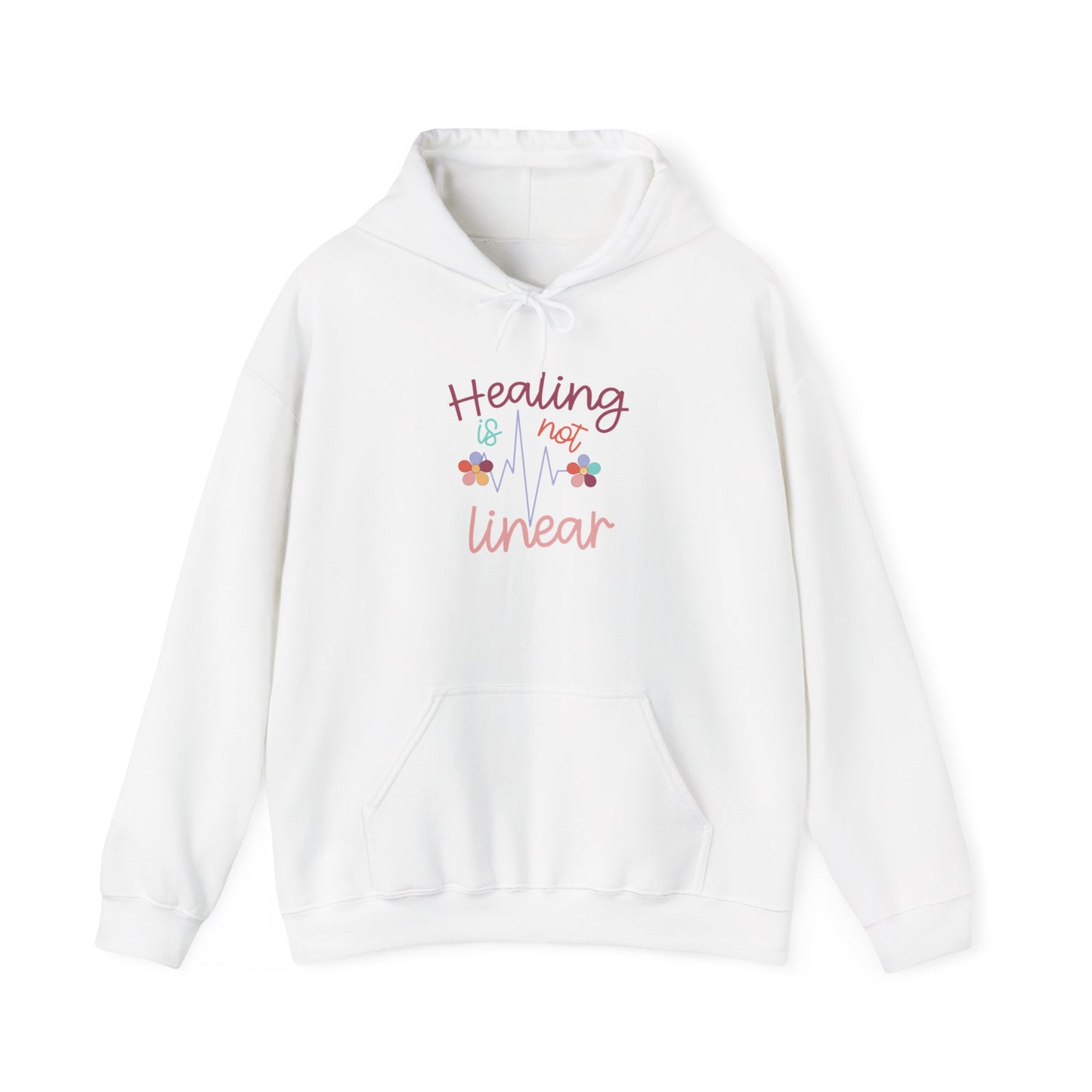 Healing Is Not Linear Hooded Sweatshirt White