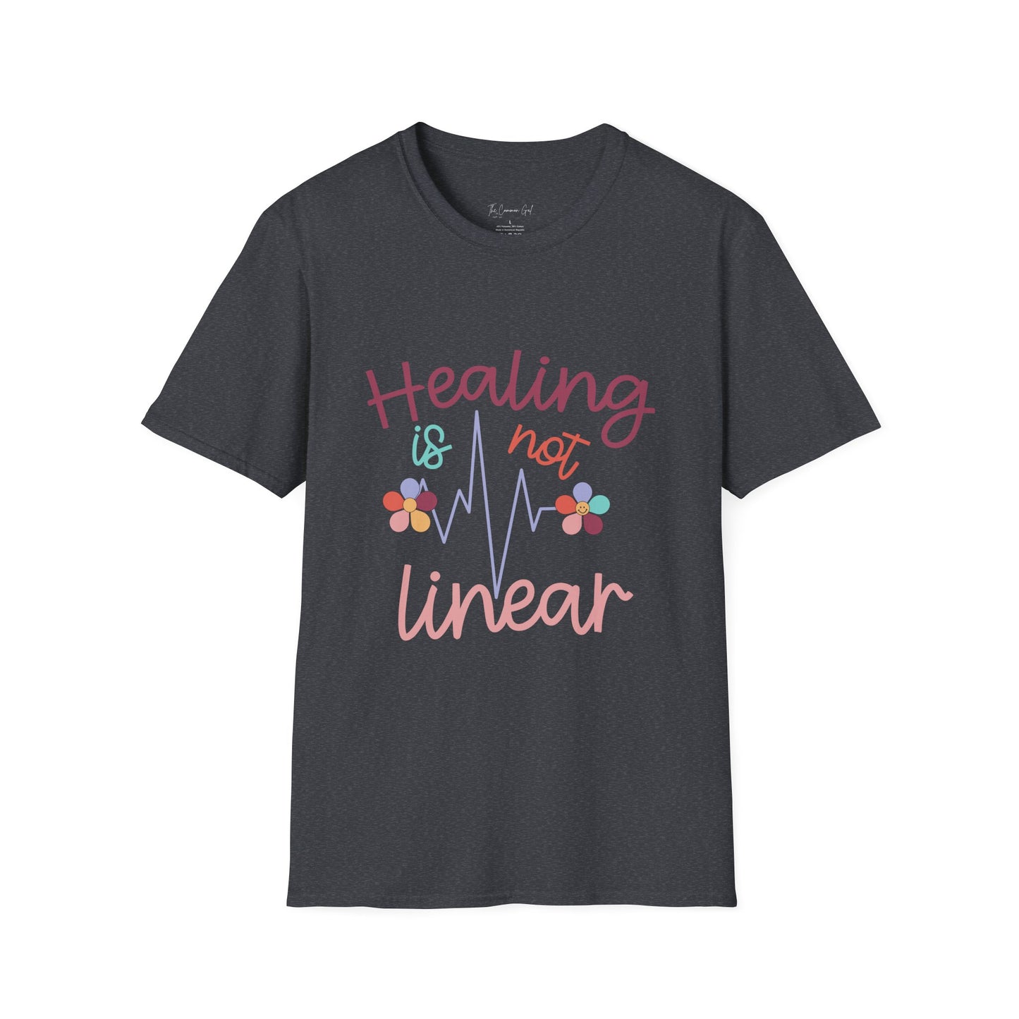Healing Is Not Linear T-Shirt Dark Heather Grey