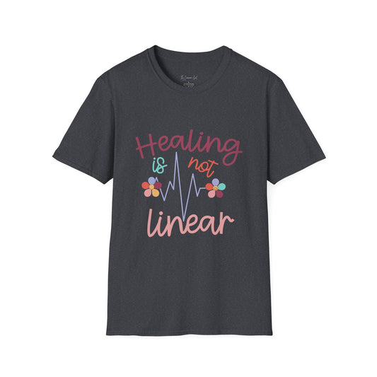 Healing Is Not Linear T-Shirt Dark Heather Grey