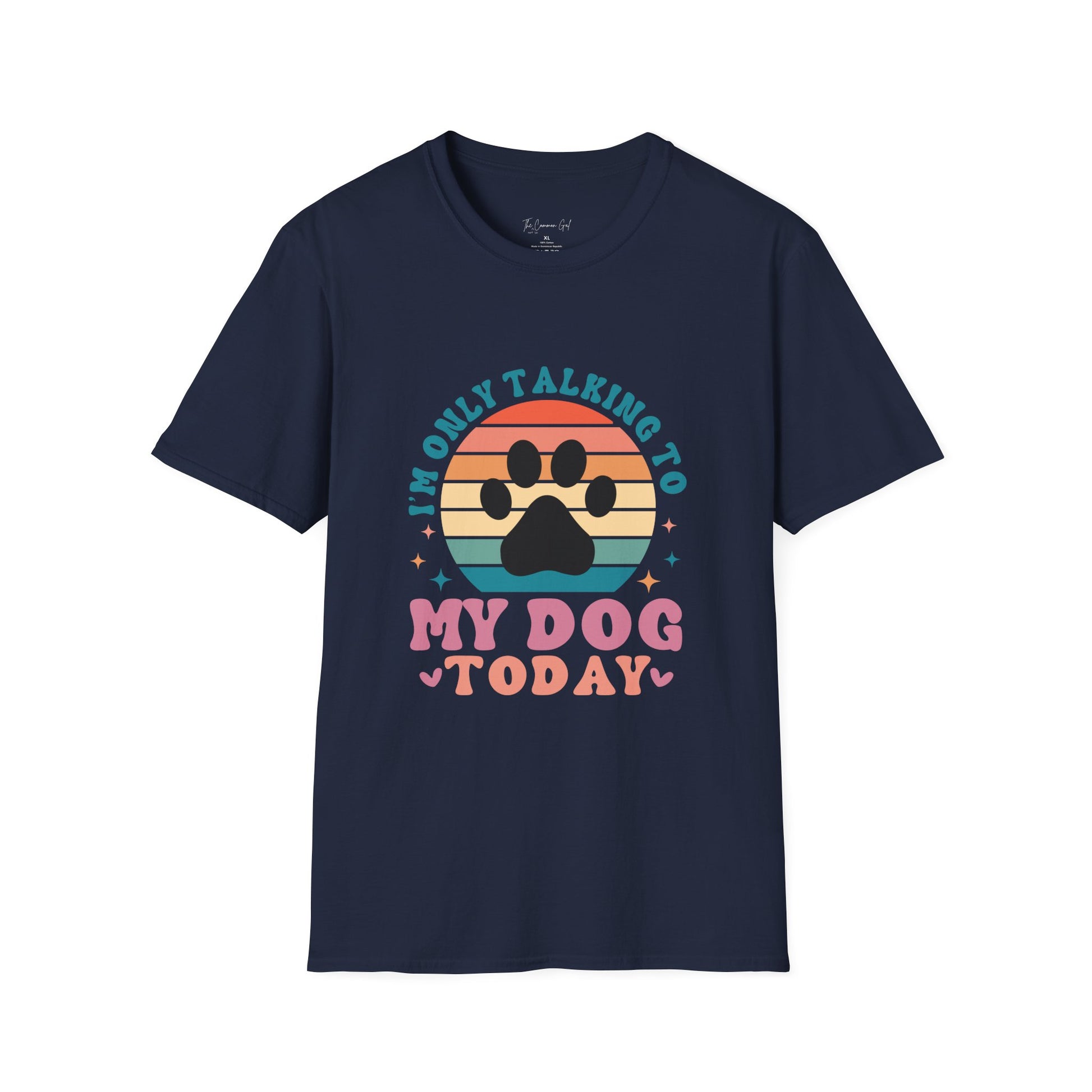 I'm Only Talking To My Dog Today T-Shirt Navy