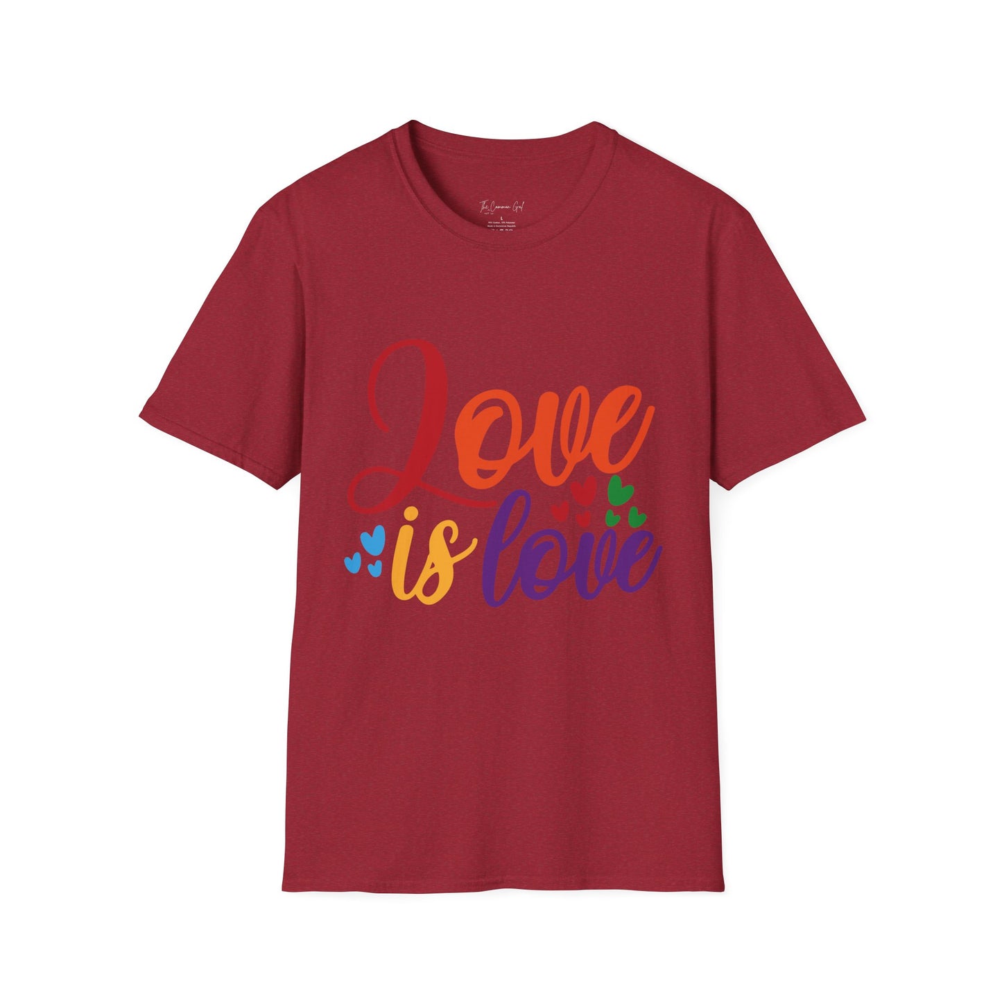 Love Is Love T-Shirt Antique Cherry Red