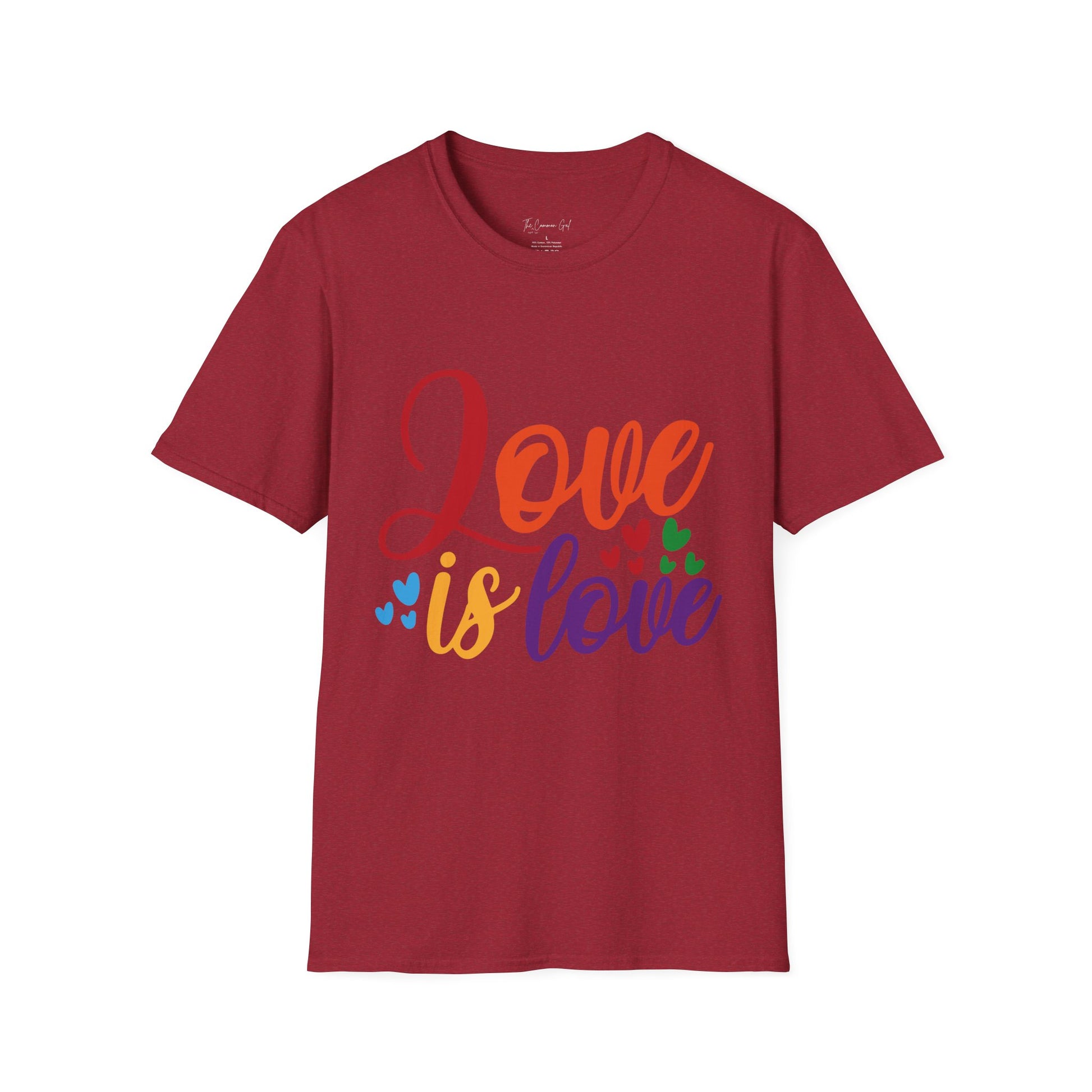 Love Is Love T-Shirt Antique Cherry Red