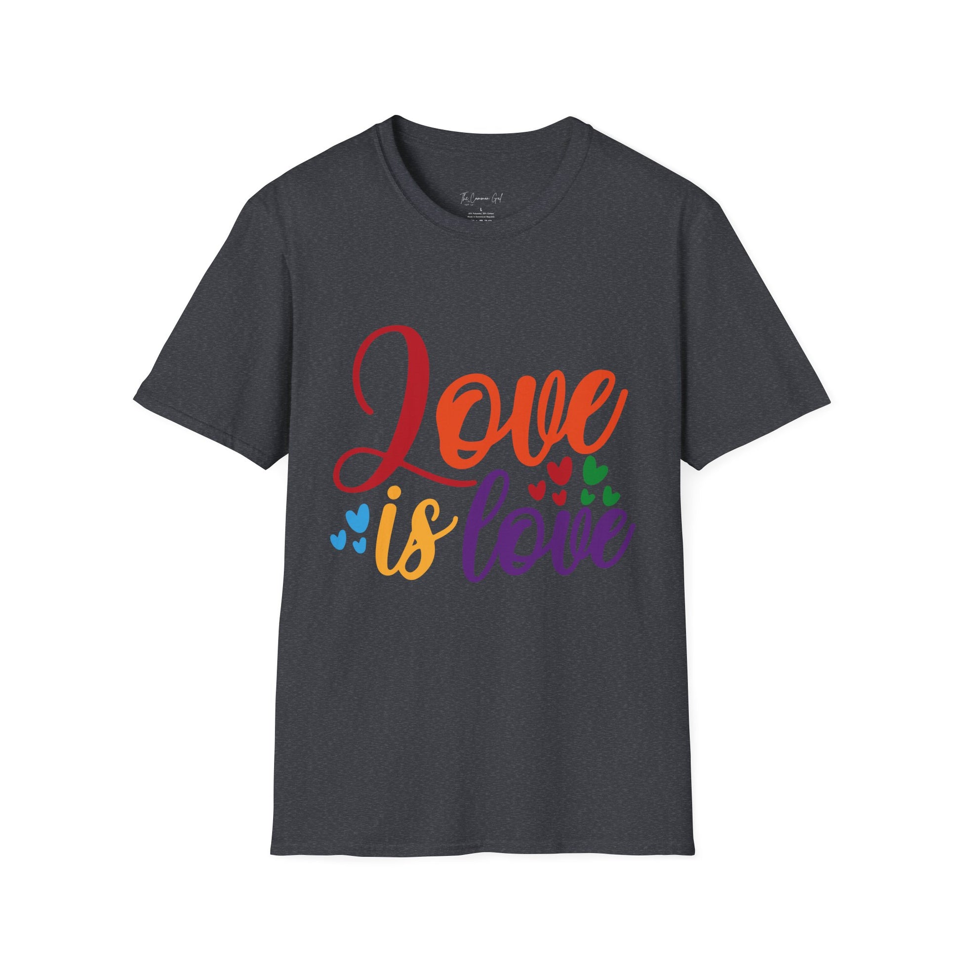 Love Is Love T-Shirt Dark Heather Grey