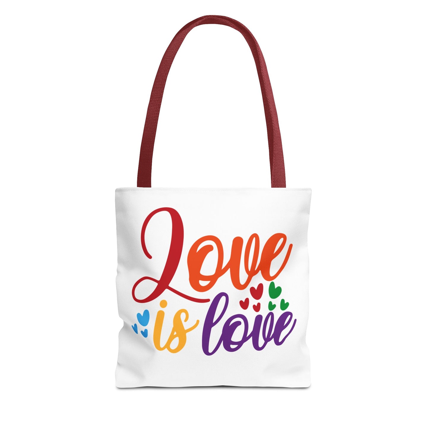 Love Is Love Tote Bag Red Handle