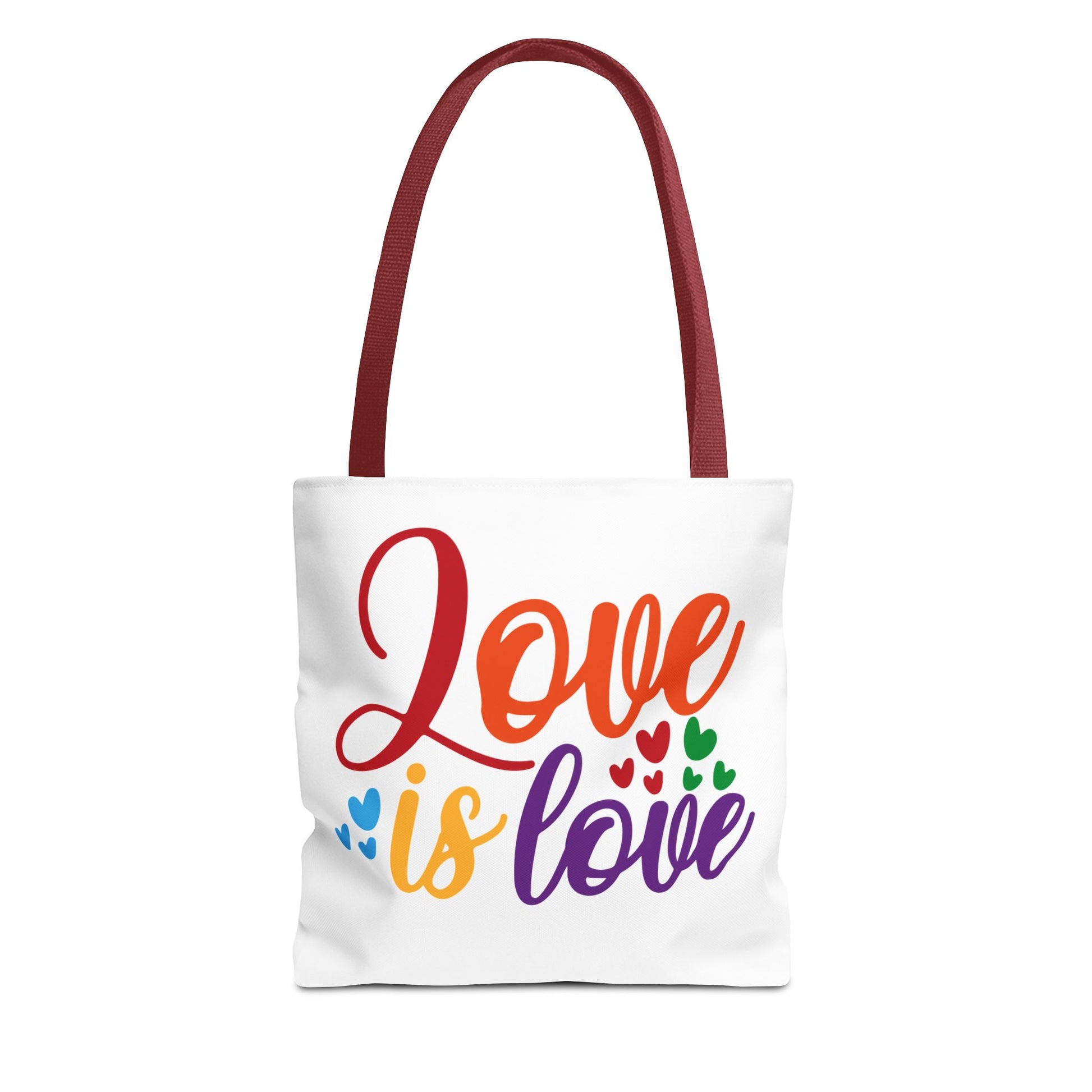 Love Is Love Tote Bag Red Handle
