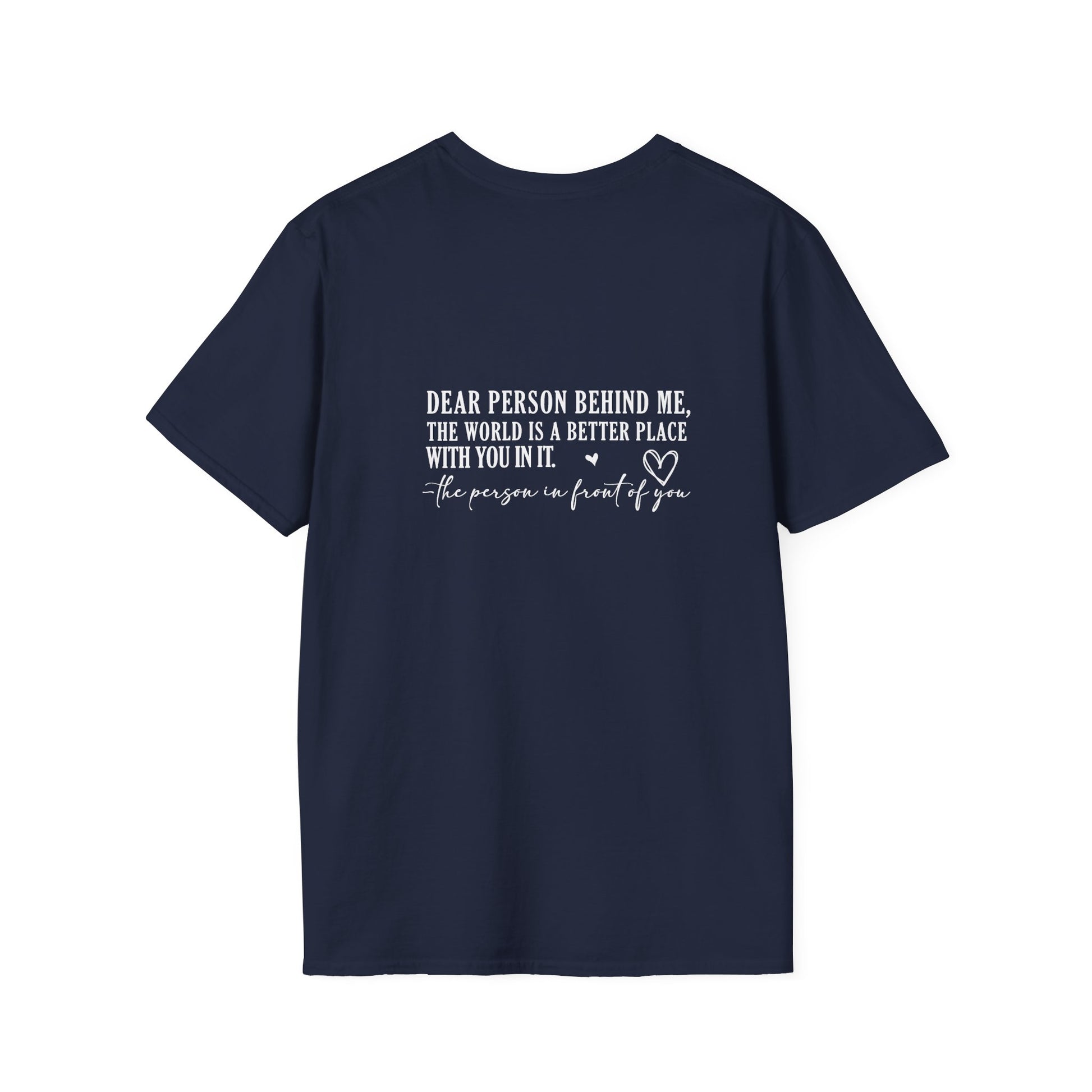 You Are Enough T-Shirt Back View Navy