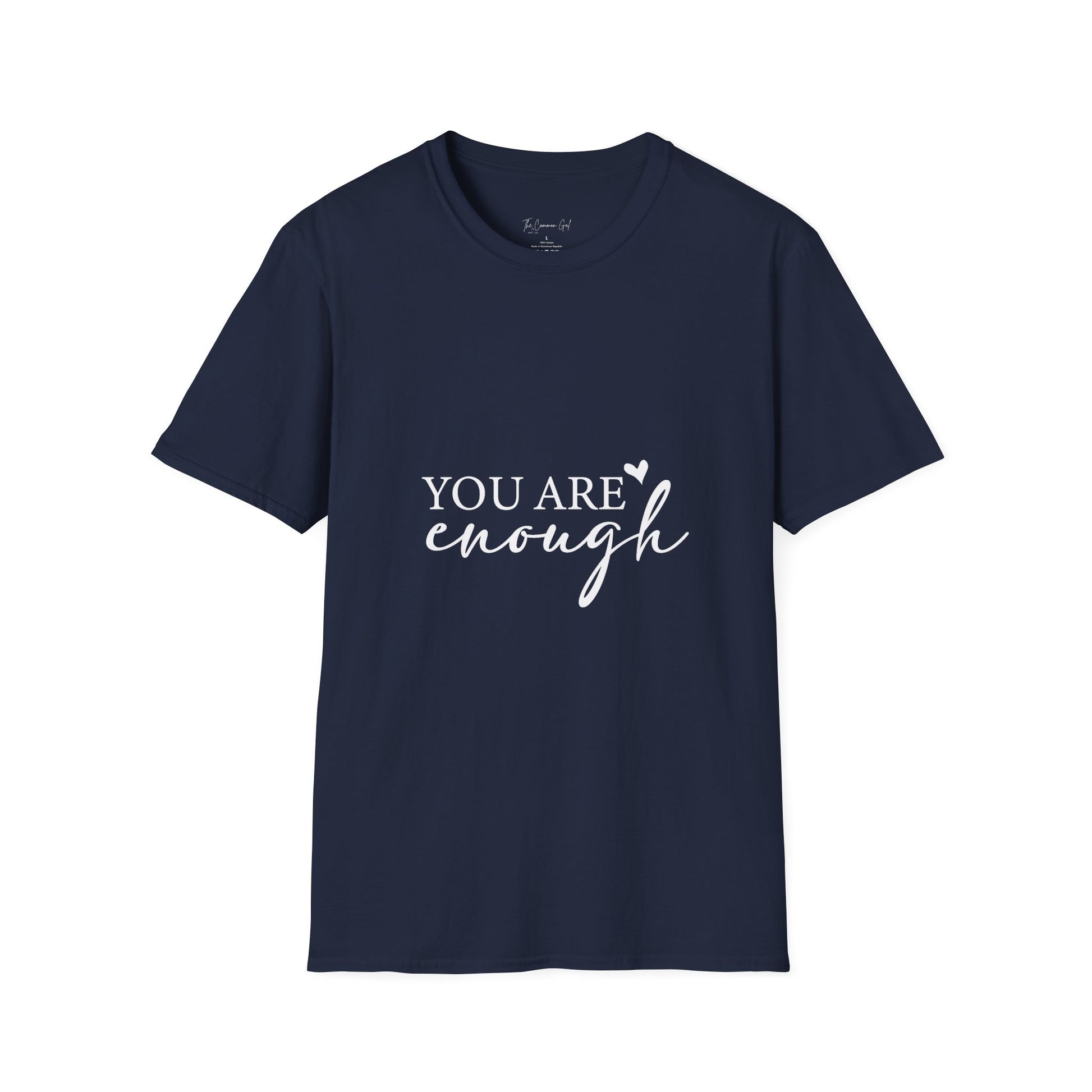 You Are Enough T-Shirt Front View Navy
