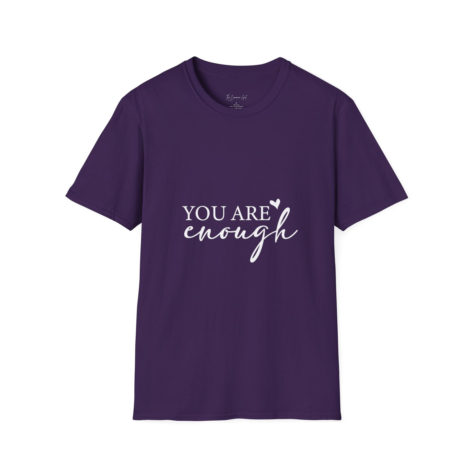 You Are Enough T-Shirt Front View Purple