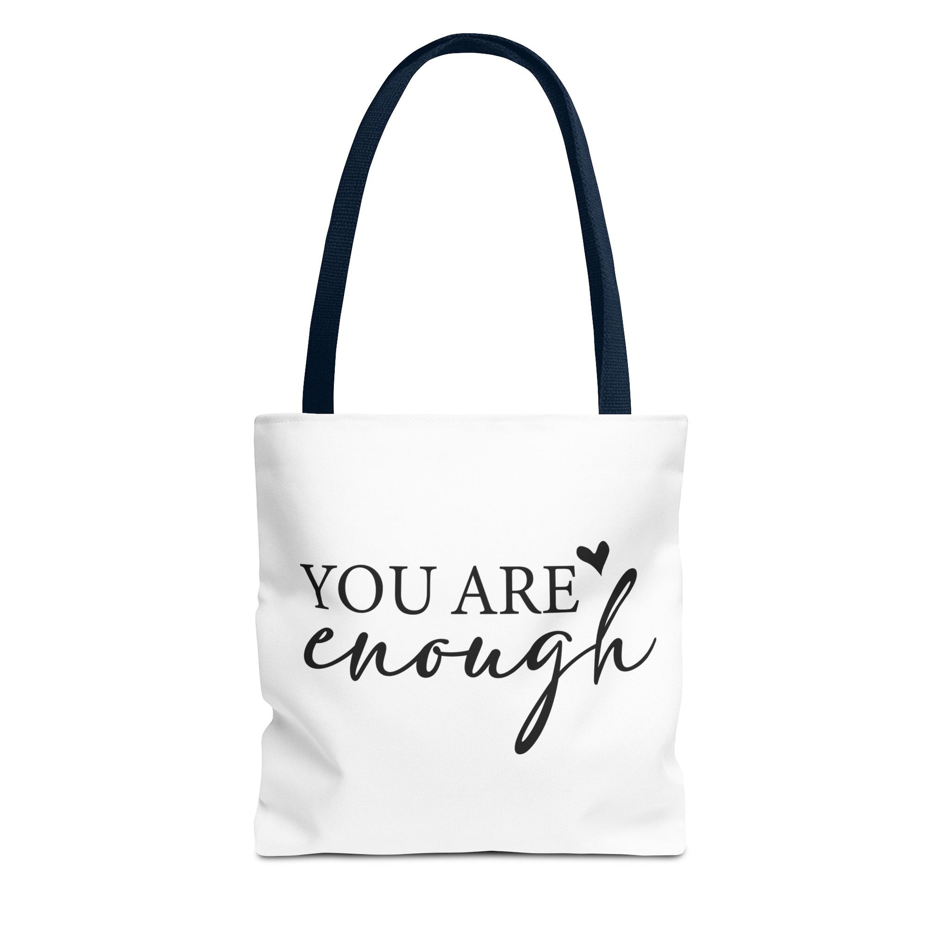 You Are Enough Tote Bag Navy Handle
