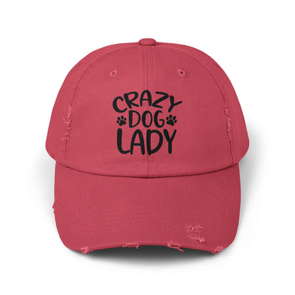 Crazy Dog Lady Unisex Distressed Cap