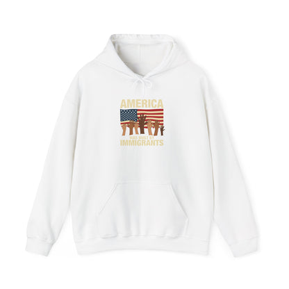 America Was Built By Immigrants Unisex Hooded Sweatshirt