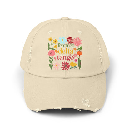 Foxtrot Delta Tango Unisex Distressed Cap
