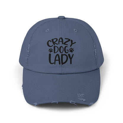 Crazy Dog Lady Unisex Distressed Cap