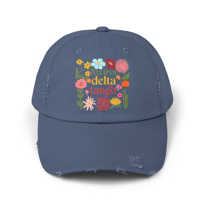 Foxtrot Delta Tango Unisex Distressed Cap