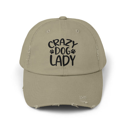 Crazy Dog Lady Unisex Distressed Cap