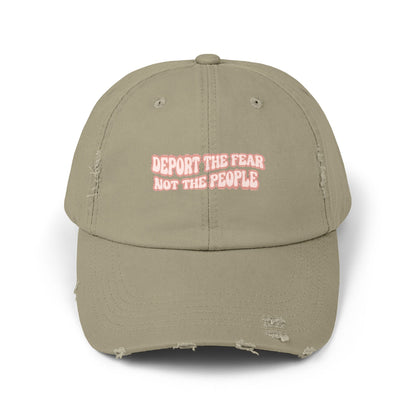 Deport The Fear Not The People Unisex Distressed Cap
