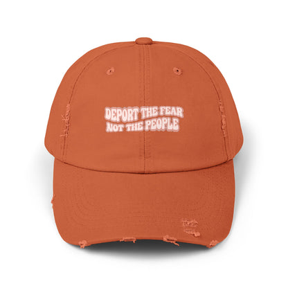 Deport The Fear Not The People Unisex Distressed Cap